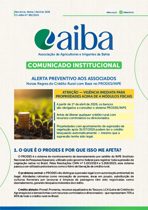 Capa — PRODES - Ebook Novas Regras do Crédito Rural 001/2026